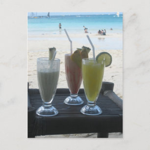Tropical drinks postcard