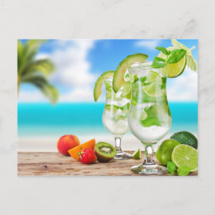 Tropical Drinks Postcard