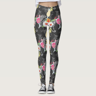 Tropical Drinks With Animals Leggings