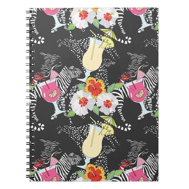 Tropical Drinks With Animals Notebook (Front)