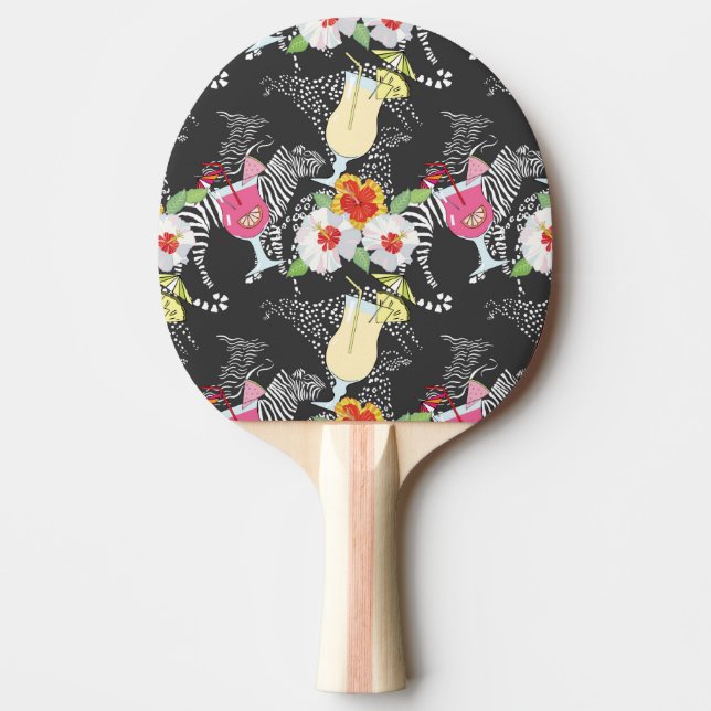 Tropical Drinks With Animals Ping Pong Paddle (Front)