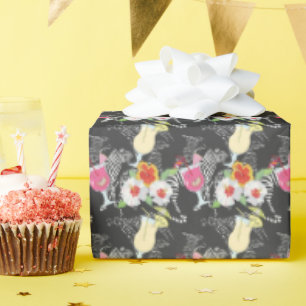 Tropical Drinks With Animals Wrapping Paper