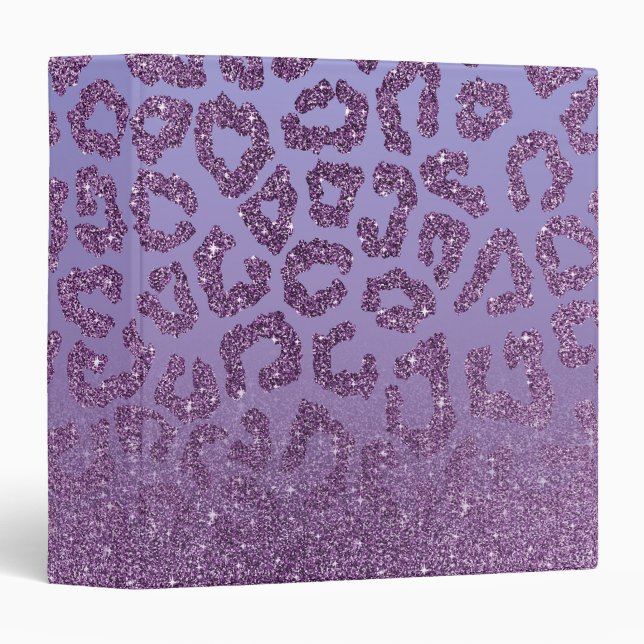 Tropical Dusk Glitter Personalize 3 Ring Binder (Front/Spine)