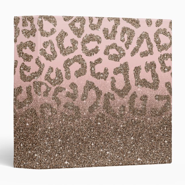 Tropical Dusk Glitter Personalize 3 Ring Binder (Front/Spine)