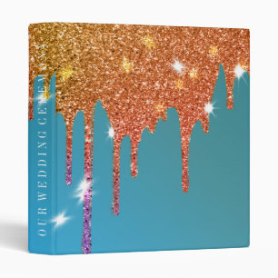 Tropical Dusk Glitter Personalize Binder