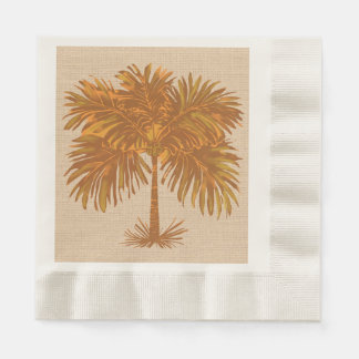 Tropical Earth Tones Island Palm Thanksgiving Napkin