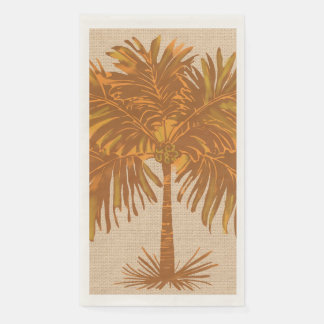 Tropical Earth Tones Island Palm Thanksgiving Napkin