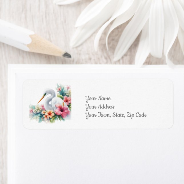 Tropical Egret Bird Island Beach Coastal (Insitu)