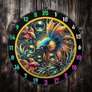 Tropical Elegance Betta Dartboard Design