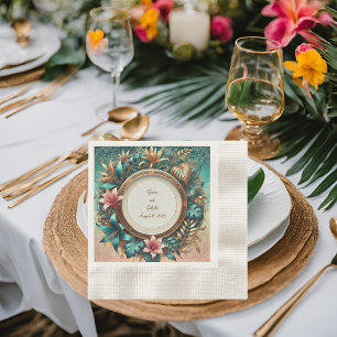 Tropical Elegance Coined Luncheon Napkin