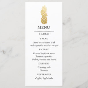 Tropical Elegance Pineapple Wedding Menu