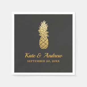 Tropical Elegance   Pineapple Wedding Napkin
