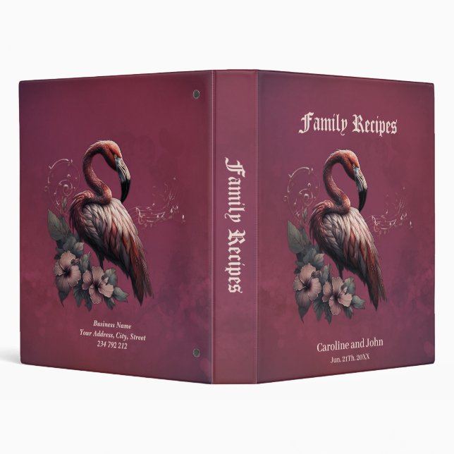 Tropical elegance, the flamingo in the twilight.  binder (Background)