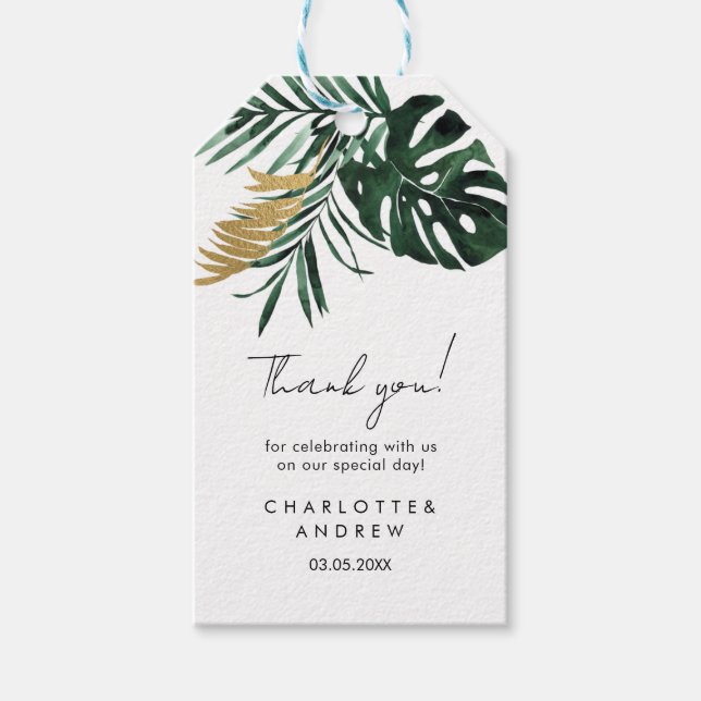 Tropical elegant   gift tags (Front)