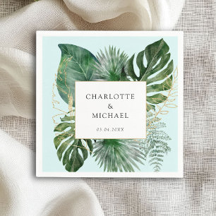 Tropical Elegant Plant Trending Wedding Napkin