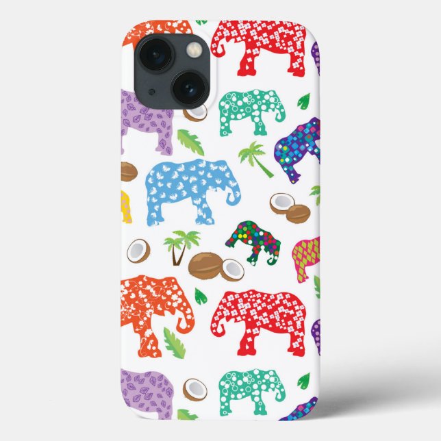 Tropical Elephants Case-Mate iPhone Case (Back)