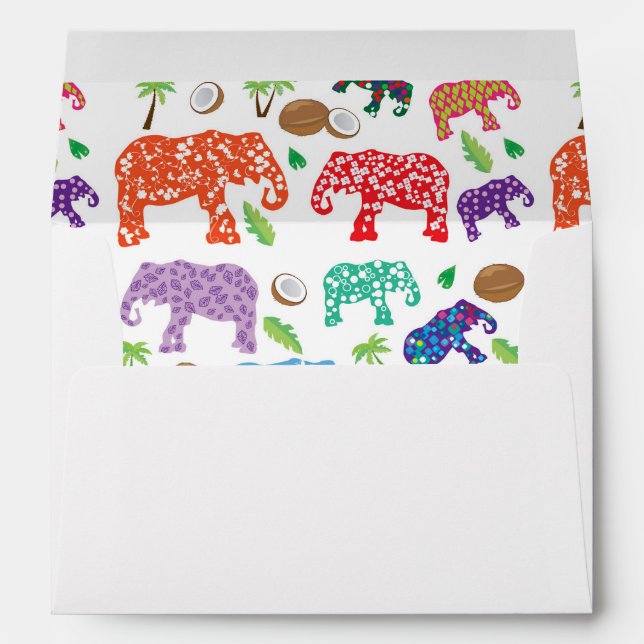 Tropical Elephants Envelopes (Back (Bottom))