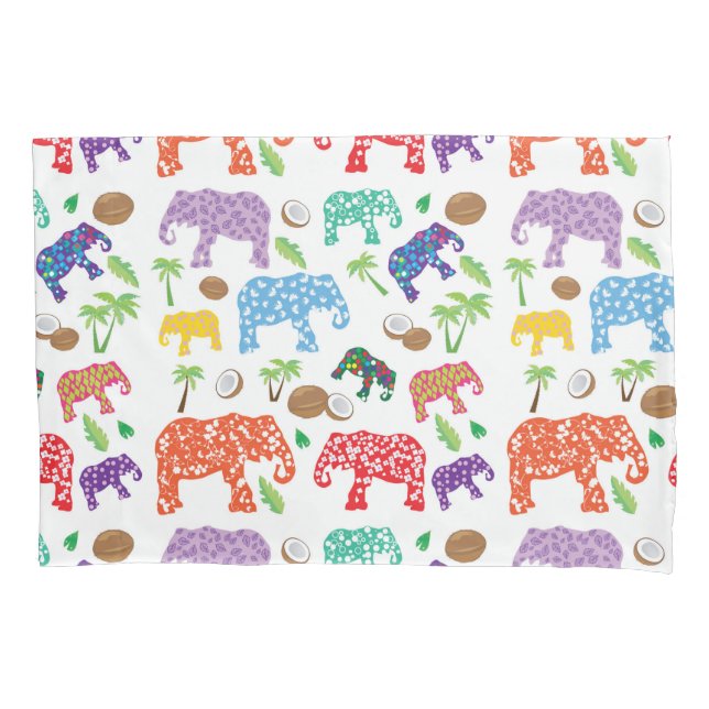 Tropical Elephants Pillowcase (Front-Left)