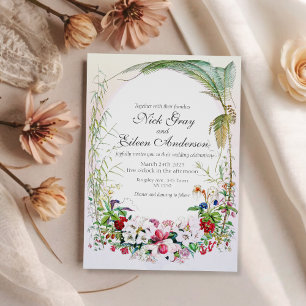 Tropical Enchanted Garden Wedding Invitation