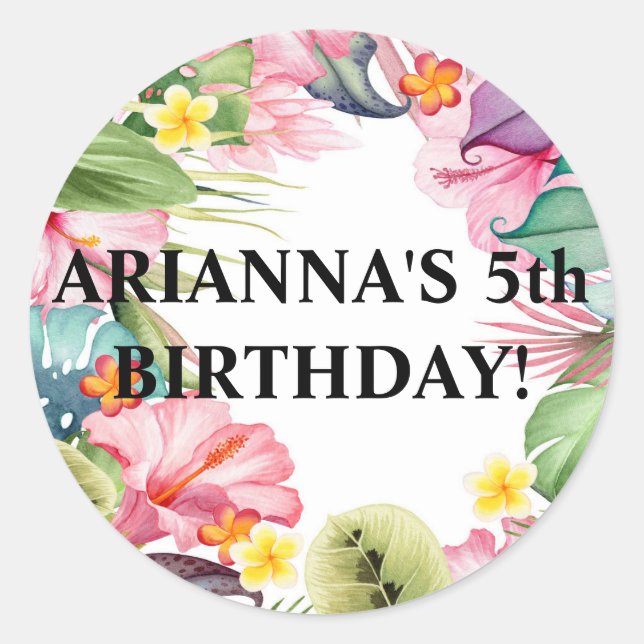 Tropical Envelope Seal Sticker (Front)