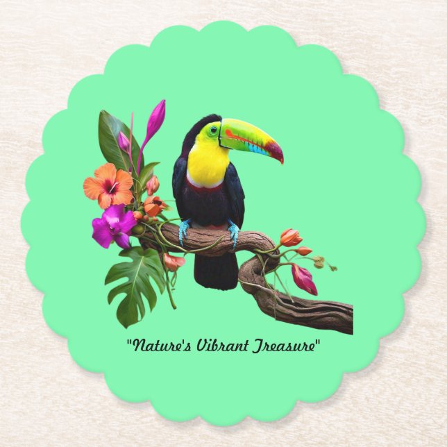 "Tropical Escape" Paper Coaster (Front)