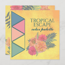 Tropical Escape Wedding Colour Palette Card
