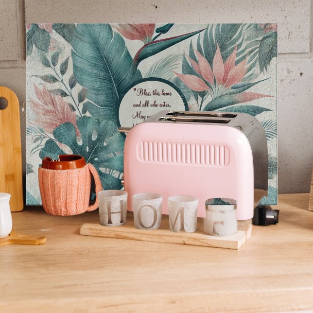 Tropical Essence Customizable Glass   Cutting Board (Creator Uploaded)