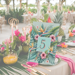 Tropical Essence Table Number  Pedestal Sign