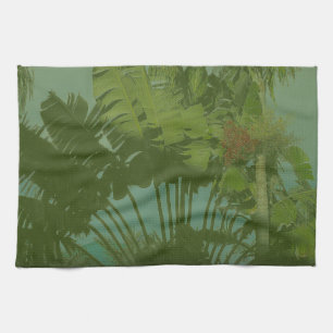 Tropical Evening Greens Kitchen Towel