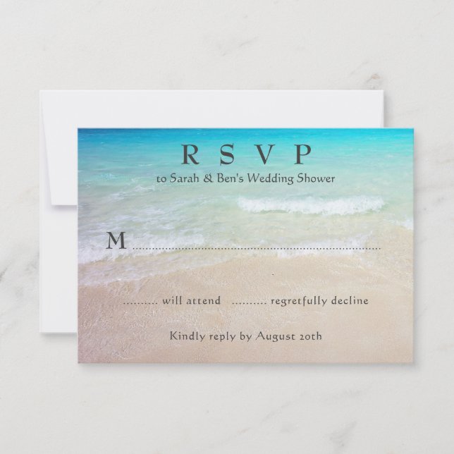 Tropical Event RSVP Enclosure Cards (Front)