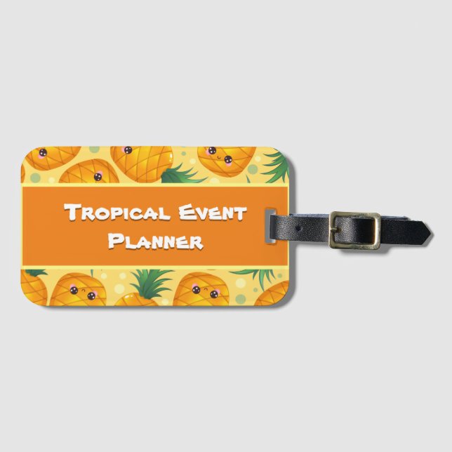 Tropical Events Pineapple  Luggage Tag (Front Horizontal)