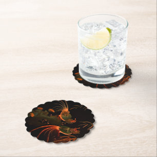 Tropical Exotic Birds of Paradise  Paper Coaster