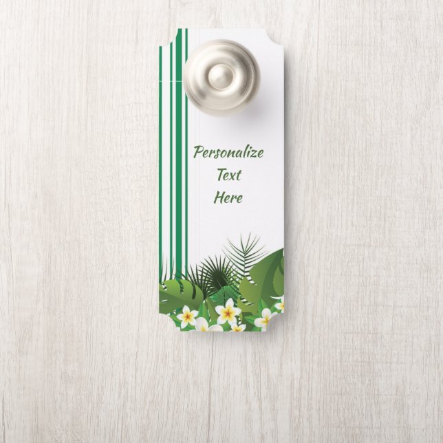 Tropical & Exotic Greenery Foliage Leaves Room Door Hanger (On Knob)