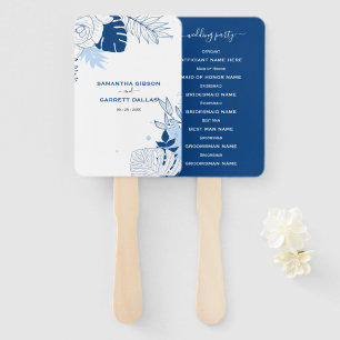 Tropical Exotic Leaves Hand Fan