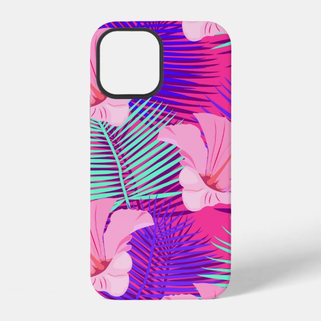 Tropical, exotic seamless pattern with exotic bird iPhone case (Back)