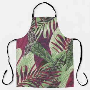 Tropical Exotic: Trendy Green Seamless Apron