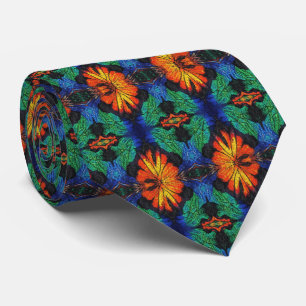 Tropical Explosion Floral  Tie