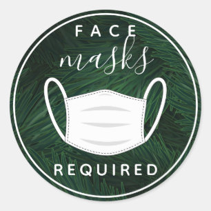 Tropical Face mask requred label