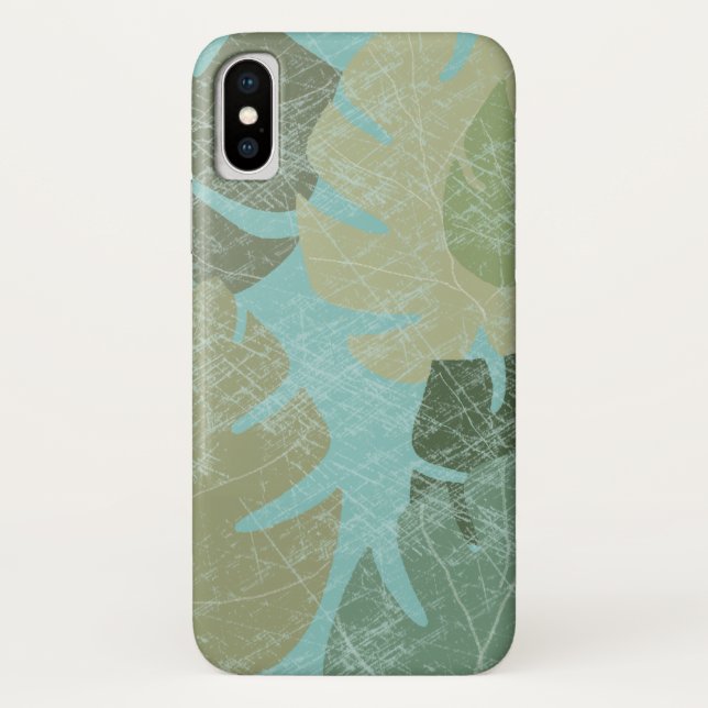 Tropical Faded Leaves Case-Mate iPhone Case (Back)