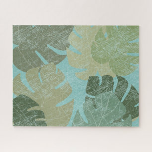 Tropical Faded Leaves Jigsaw Puzzle