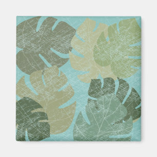 Tropical Faded Leaves Magnet