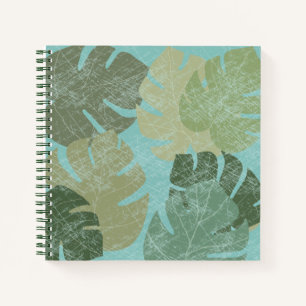 Tropical Faded Leaves Notebook