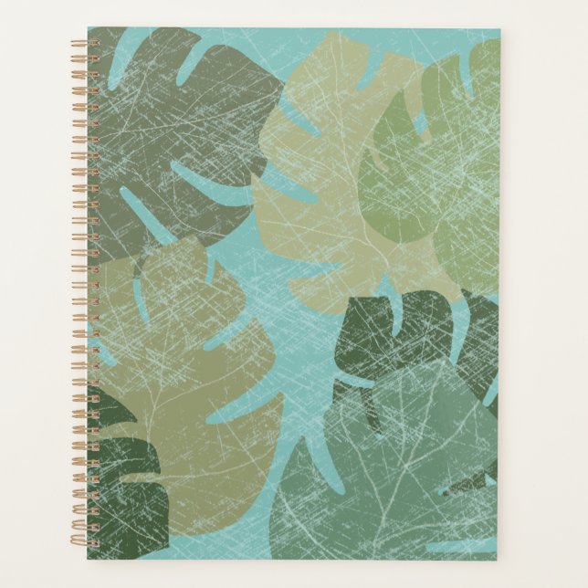 Tropical Faded Leaves Planner (Front)