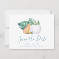 Tropical Fall Baby Shower Save the Date