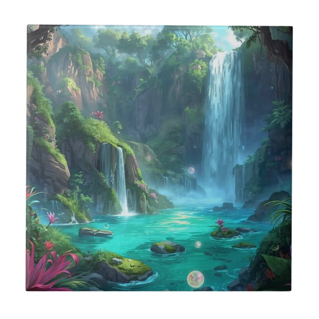 Tropical Falls & Crystal Glow Tile (Front)