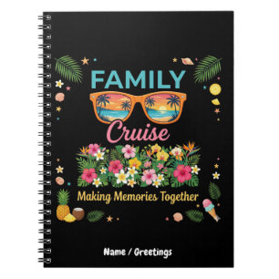 Tropical Family Cruise Memories Floral Summer  Notebook