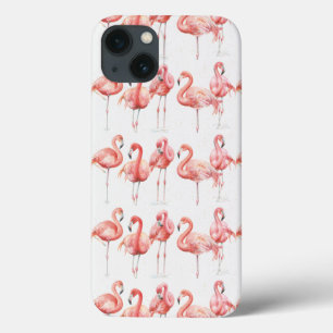 Tropical Family of Flamingos iPhone 13 Case