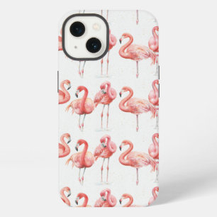Tropical Family of Flamingos iPhone 13 Case
