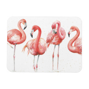 Tropical Family of Flamingos Magnet