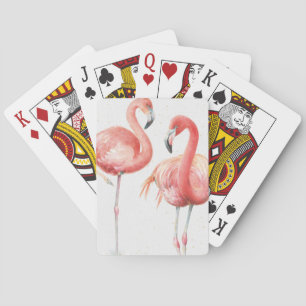 Tropical Family of Flamingos Playing Cards